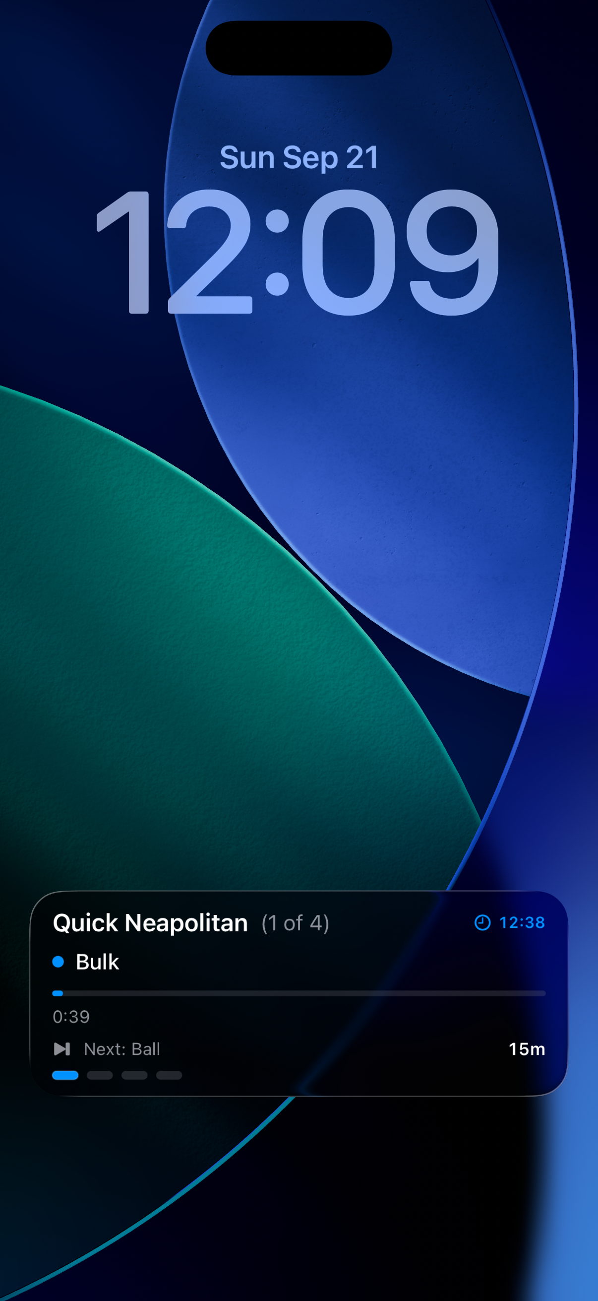 Live Activity on lock screen showing fermentation progress